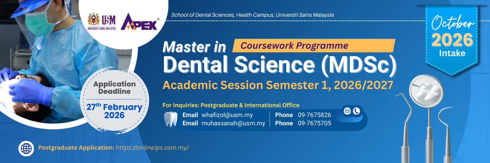 master in dental science usm