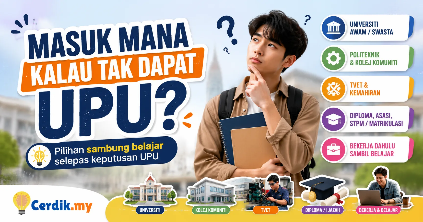masuk mana kalau tak dapat UPU
