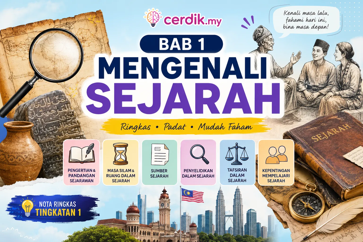 nota ringkas sejarah tingkatan 1 bab 1