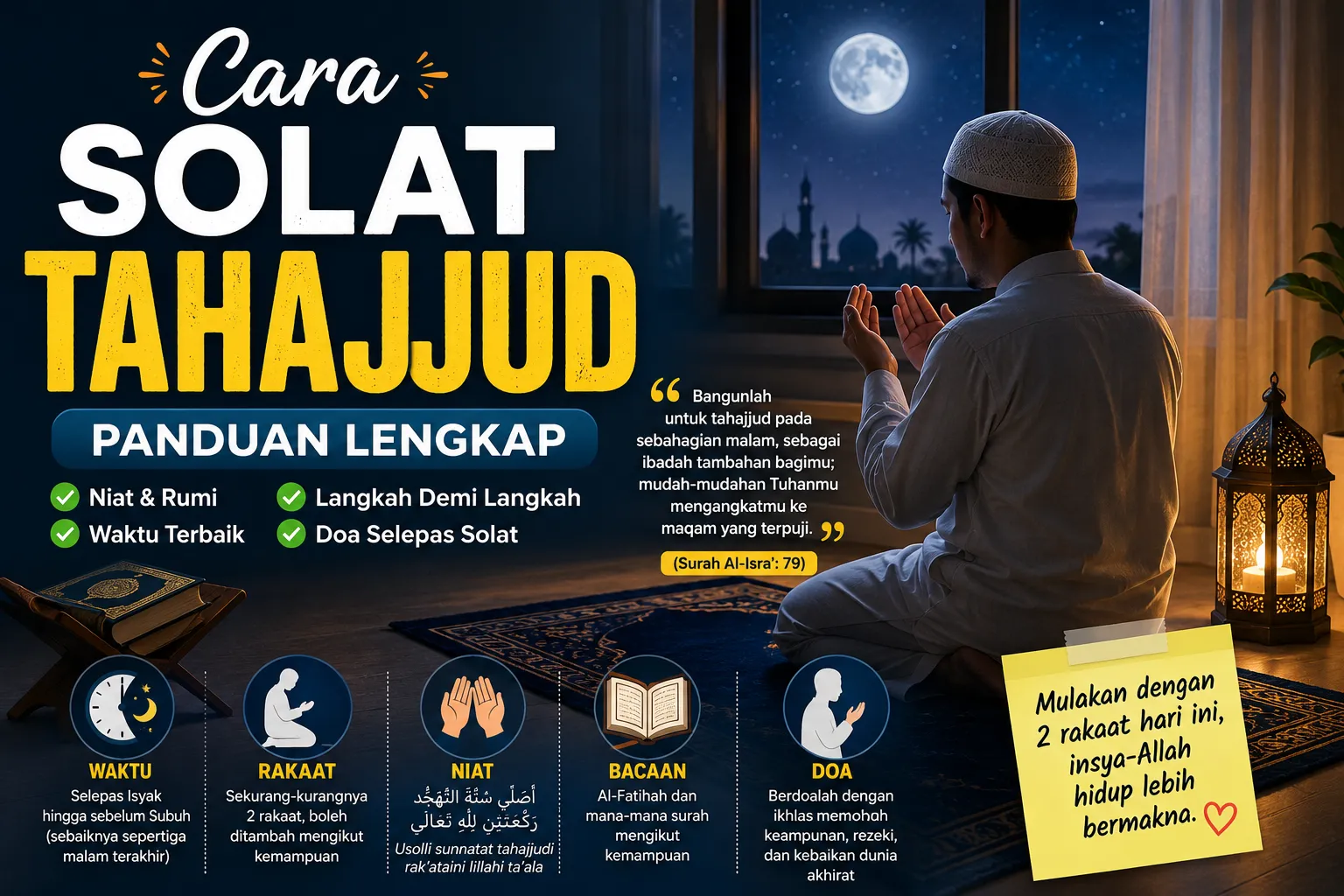 cara solat tahajjud