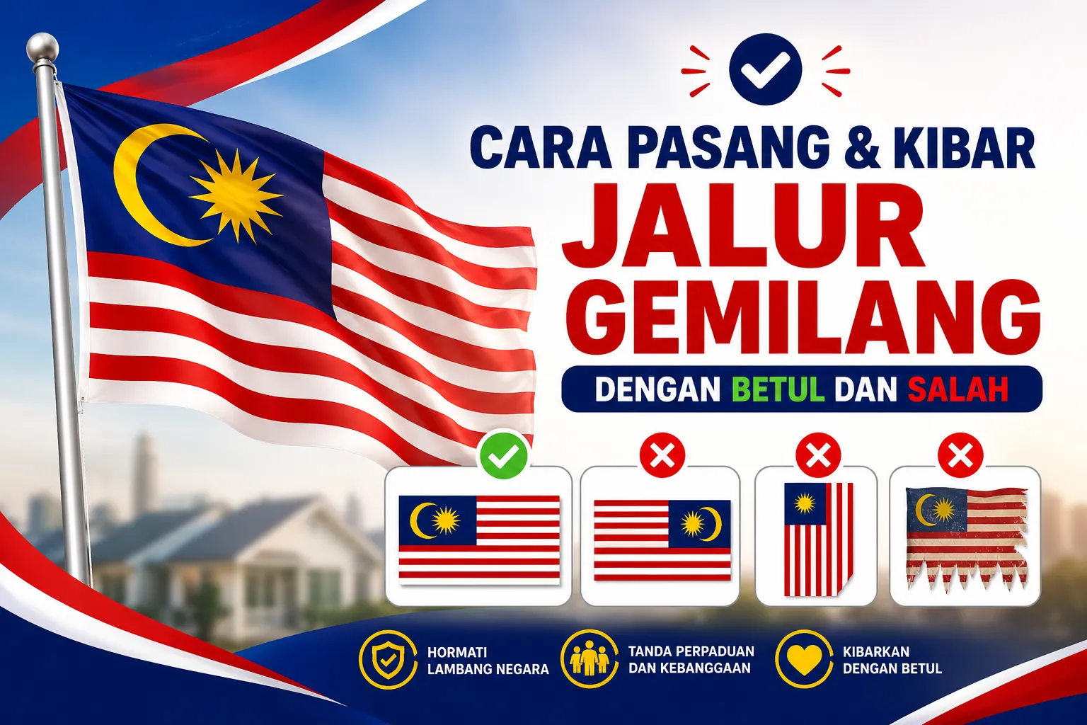 pasang bendera malaysia