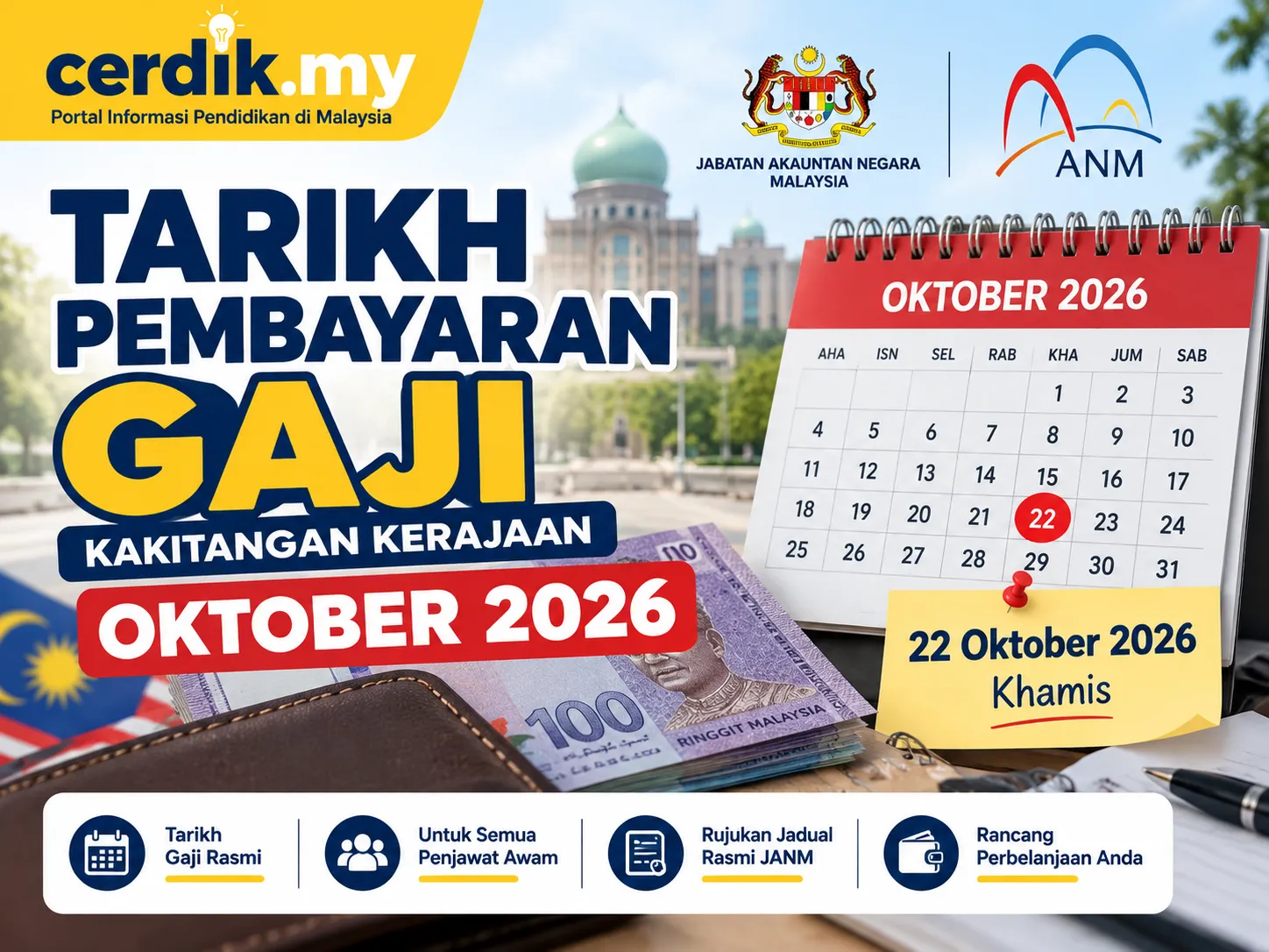 tarikh gaji oktober