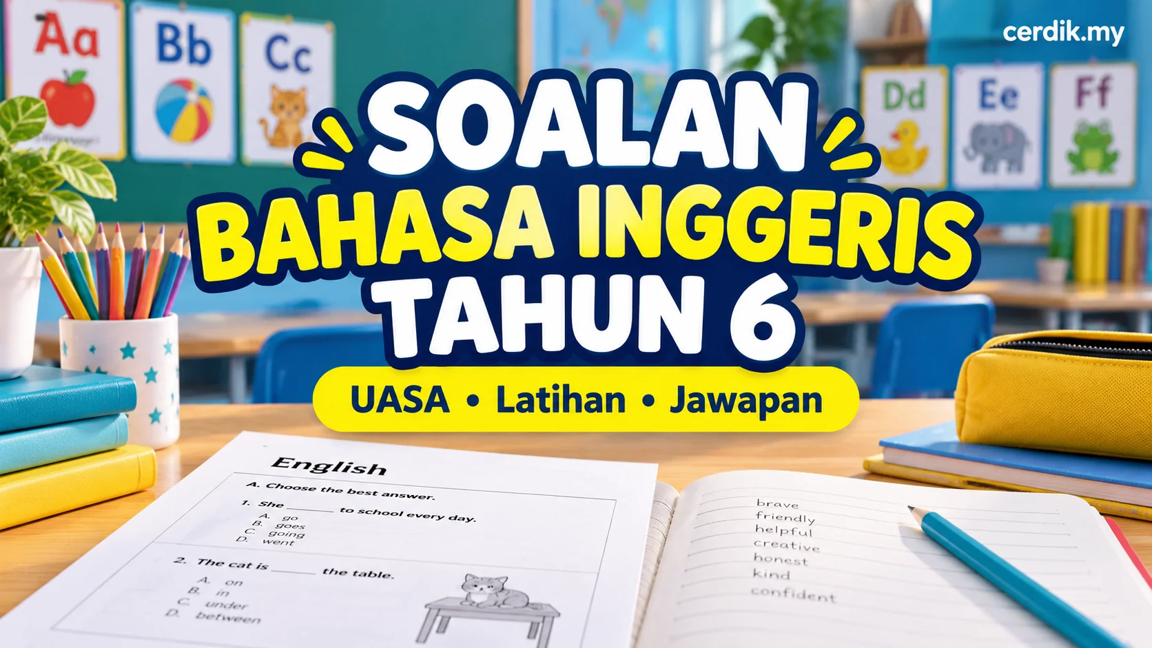 Soalan Bahasa Inggeris Tahun 6: koleksi UASA, latihan dan jawapan di Cerdik.my