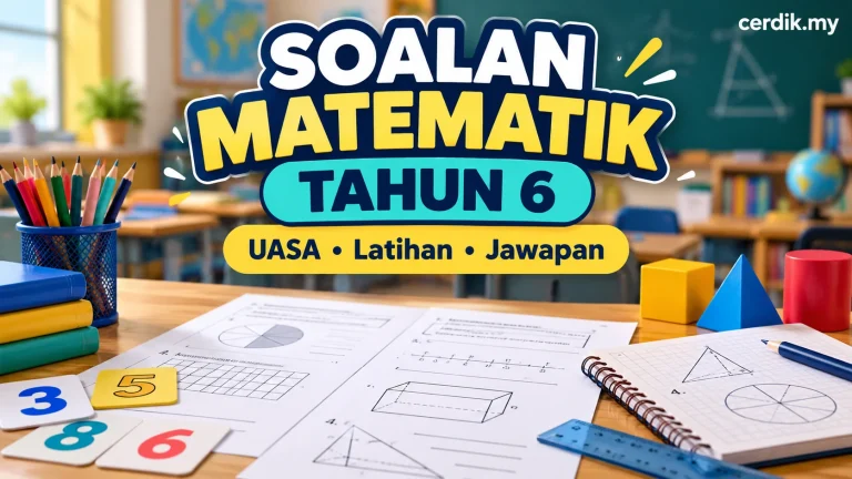 Soalan Matematik Tahun 6 UASA, latihan dan jawapan di cerdik.my
